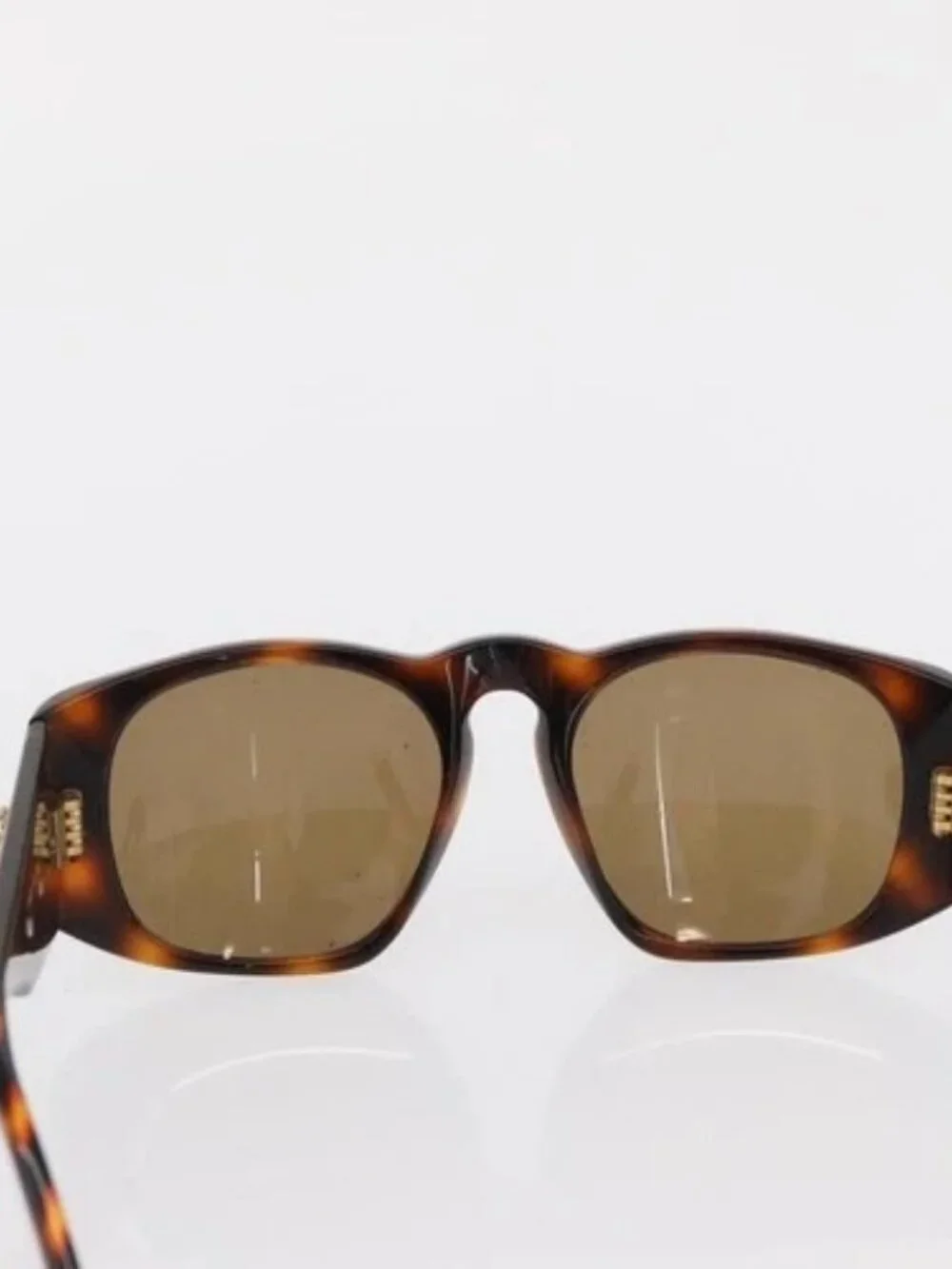 CHANEL Sunglasses plastic Brown CC Auth bs32160